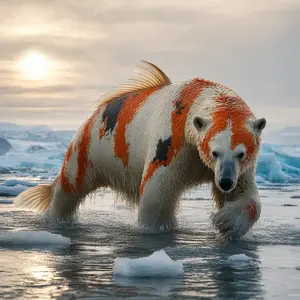 Koi fish + Polar bear